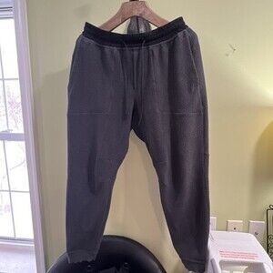 Lululemon At Ease Textured Double Knit Jogger Pants Mens L Dark Gray 29”